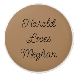 Pomo De Cerámica Negro y marrón claro romántico