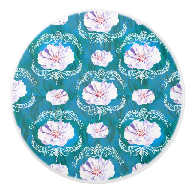 Pomo De Cerámica Nenúfares (Anverso)