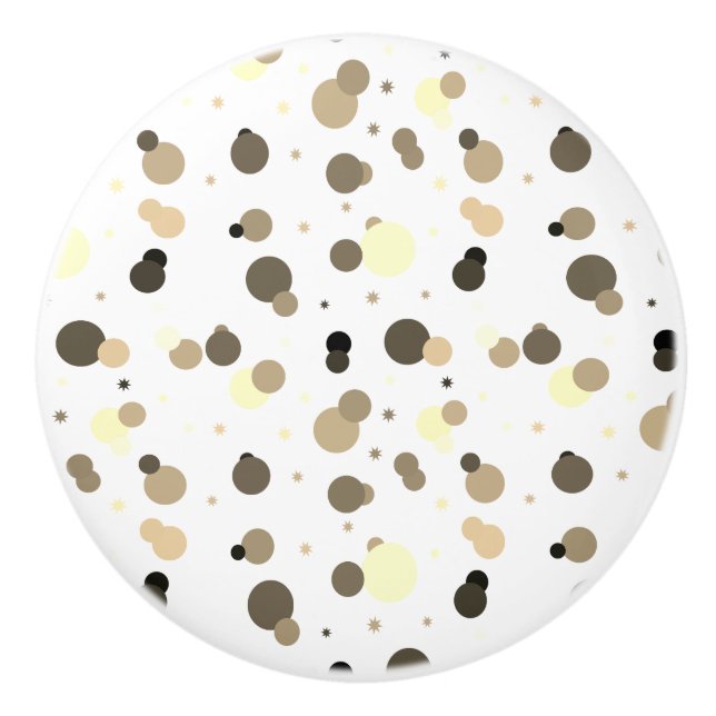 Pomo De Cerámica Neutral Splatter Drawer Pulls (Anverso)