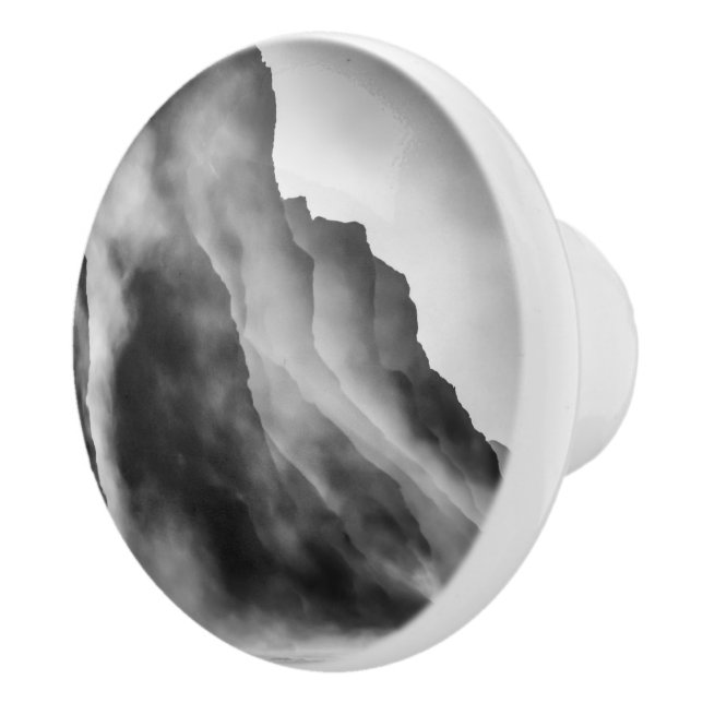 Pomo De Cerámica Niebla sobre las rocas (Derecha)