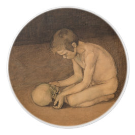 Pomo De Cerámica Niño con calavera (por Magnus Enckell)