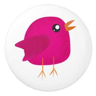 Pomo De Cerámica Niños adorables pájaros