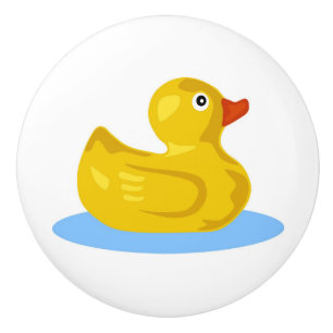 Pomo De Cerámica Niños Ducky de goma de la natación del amarillo