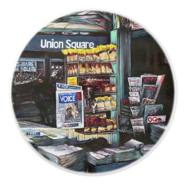 Pomo De Cerámica Noche de crisocolia, Union Square, NYC (Anverso)