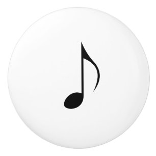 Pomo De Cerámica Nota o temblor de la notación de música sola