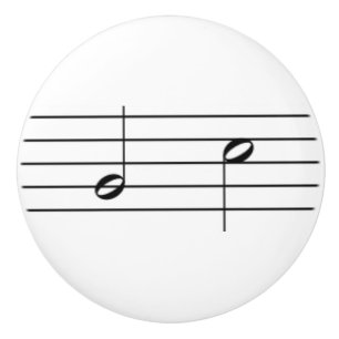 Pomo De Cerámica Notación de música - medias notas o minims