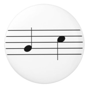 Pomo De Cerámica Notación de música - notas cuartas o ganchitos