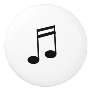 Pomo De Cerámica Notación musical de dos notas dieciséis o semicáfo