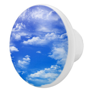 Pomo De Cerámica Nubes