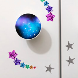 Pomo De Cerámica Nubes espaciales Galaxy Starlight