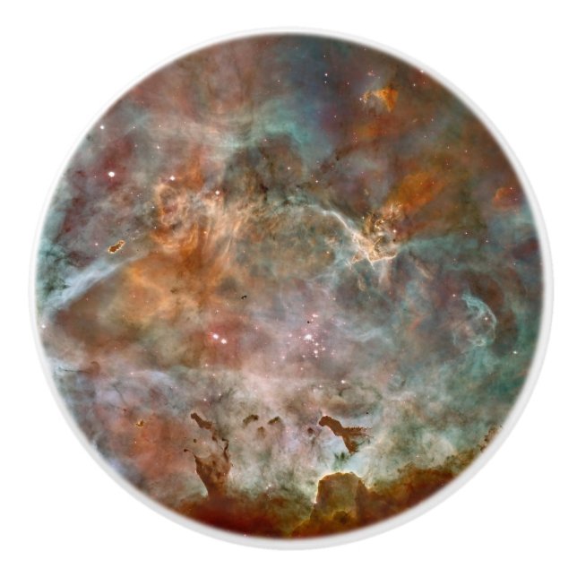 Pomo De Cerámica Nubes oscuras de Carina Nebula Hubble Space (Anverso)