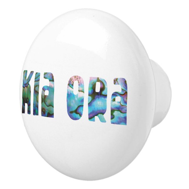 POMO DE CERÁMICA NUEVA ZELANDIA KIA ORA GREETING (Derecha)