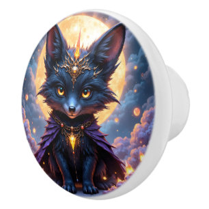 Pomo De Cerámica Nyx – Guardián de la Luz de la Luna. 