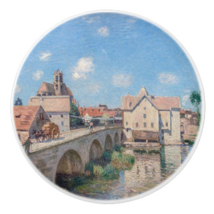 Pomo De Cerámica Obra de arte de Alfred Sisley - Le Pont de Moret