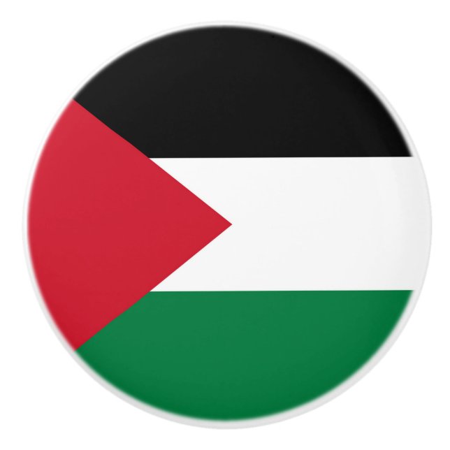 Pomo De Cerámica oficialmente bandera del Estado de Palestina (Anverso)