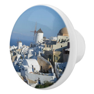 Pomo De Cerámica Oia Santorini Dresser Knob