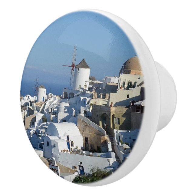 Pomo De Cerámica Oia Santorini Dresser Knob (Derecha)