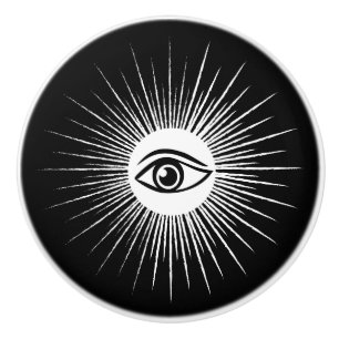 Pomo De Cerámica Ojo masónico