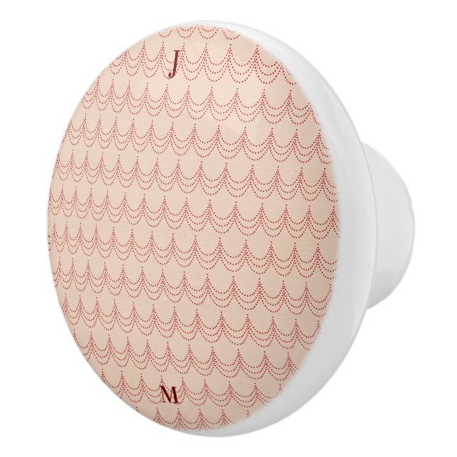 Pomo De Cerámica Onda rosa personalizada (Derecha)