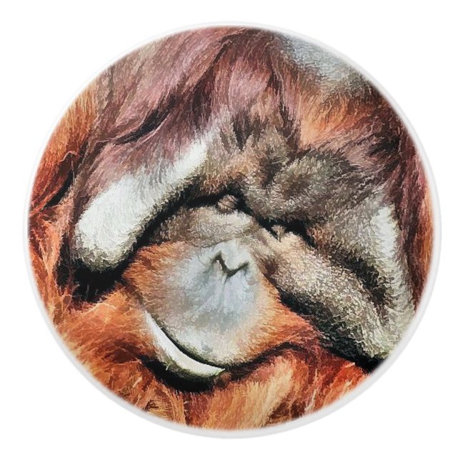 POMO DE CERÁMICA ORANGUTANOS (Anverso)