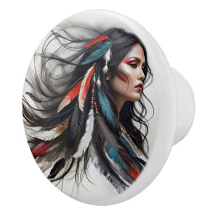 Pomo De Cerámica Orgullo Cherokee 4