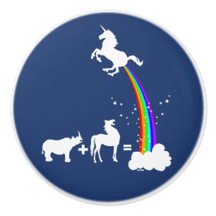 Pomo De Cerámica Origen unicornio