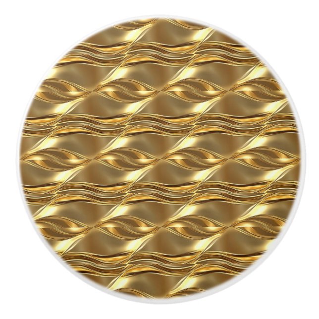 Pomo De Cerámica Ornamental gold pattern (Anverso)