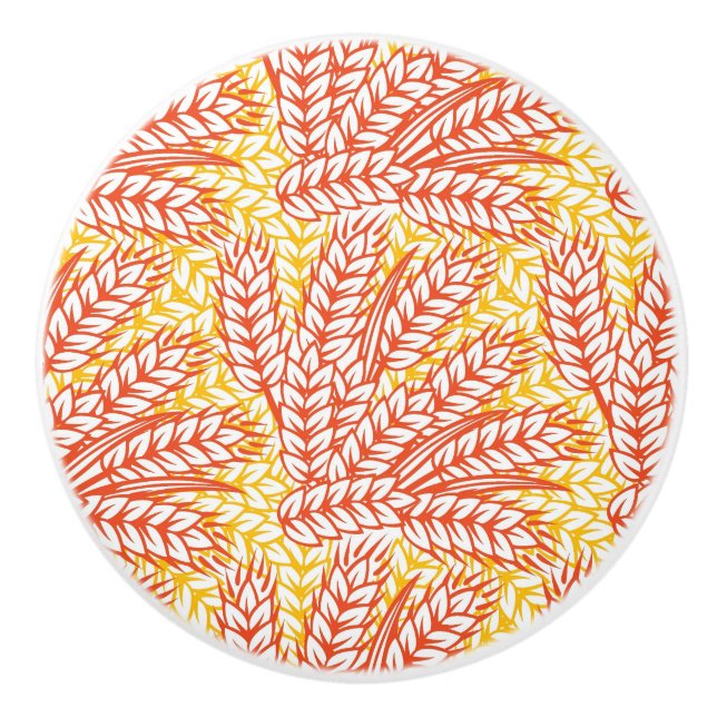 Pomo De Cerámica Ornamento con orejas de trigo (Anverso)