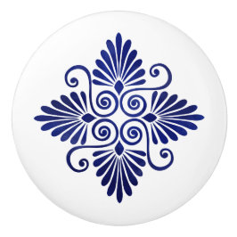 Pomo De Cerámica Ornamento floreciente griego