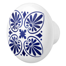 Pomo De Cerámica Ornamento floreciente griego