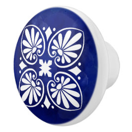 Pomo De Cerámica Ornamento floreciente griego