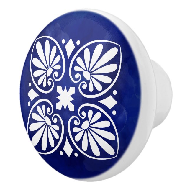 Pomo De Cerámica Ornamento floreciente griego (Derecha)