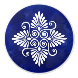Pomo De Cerámica Ornamento floreciente griego