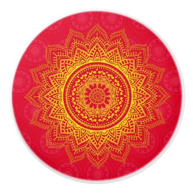 Pomo De Cerámica Ornamento indio (Anverso)