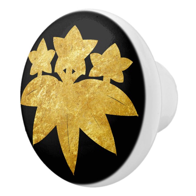 Pomo De Cerámica Oro Falso Oriental Kamakura Minamoto Japón Arte Mo (Derecha)