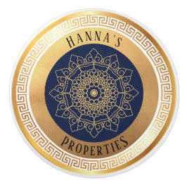 Pomo De Cerámica Oro negro personalizado