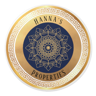 Pomo De Cerámica Oro negro personalizado