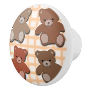 Pomo De Cerámica Osos de peluche