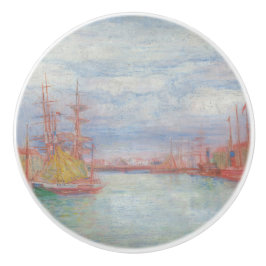 Pomo De Cerámica Ostend Harbor de James Ensor (1900)