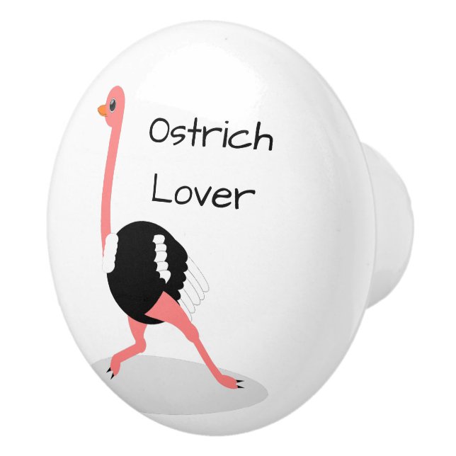 Pomo De Cerámica Ostrich Design Personalised (Derecha)