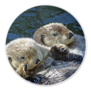 Pomo De Cerámica Otters del mar