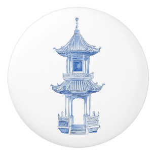 Pomo De Cerámica Pagoda Chinoiserie 4