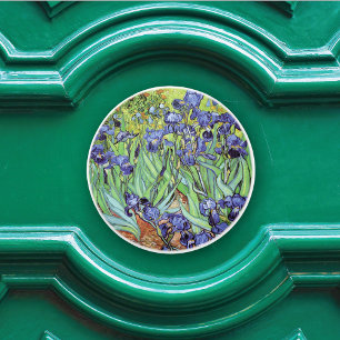 Pomo De Cerámica Paisaje floral de Irises Vincent van Gogh