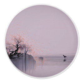 Pomo De Cerámica Paisaje minimalista de Zen