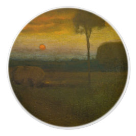 Pomo De Cerámica Paisaje nocturno de George Inness (1889)