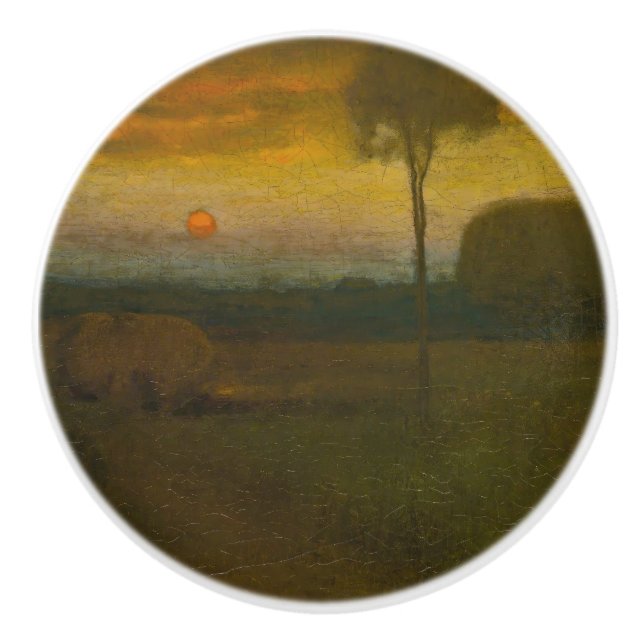 Pomo De Cerámica Paisaje nocturno de George Inness (1889) (Anverso)