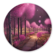 Paisaje nocturno rosado de ensueño