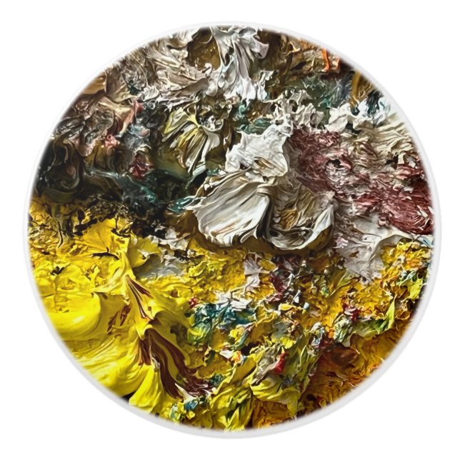 Pomo De Cerámica Paleta del artista #1 (Anverso)