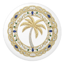 Palmera de cristal de oro Casa de playa del océano