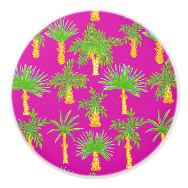 Pomo De Cerámica Palmeras (Anverso)